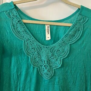 B&B  Boutique plus Boho short sleeve top in 3X